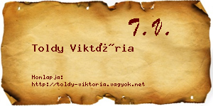 Toldy Viktória névjegykártya